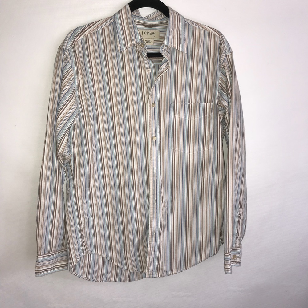 J crew button up dress shirt striped size small